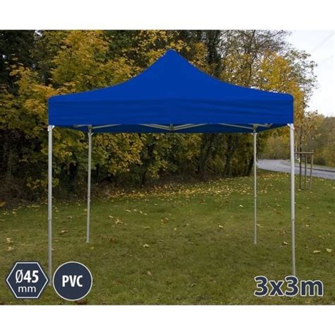 TENTE BARNUM PLIANT ALU 3X3 TOIT PVC 380G BLEU Cdiscount Jardin