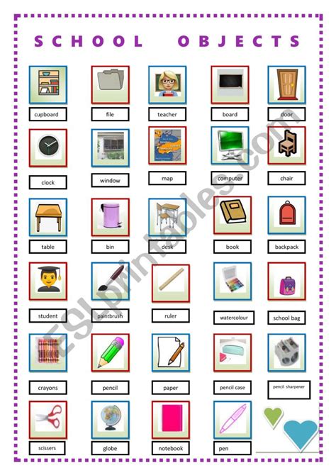 Classroom Objects Esl Worksheet By Aycamind