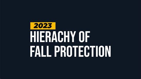 Hierarchy Of Fall Protection Webinar Youtube