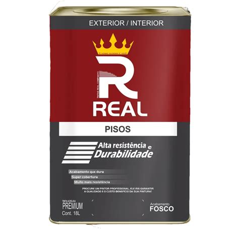 Tinta Premium Para Pisos Fosca Resistente Cinza 18 Litros Real