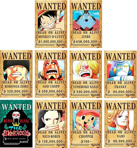 Amazon Pcs New Edition One Piece Pirates Wanted Posters Cm X