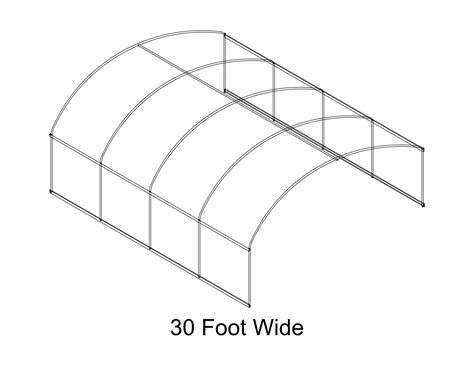 30′ Foot Wide Straight Wall Greenhouse Hoop House Usa