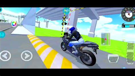 Super Black Bike Villa Male Officer Oil Refuel Driving Gameplay 3d