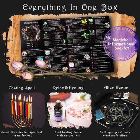 Wiccan Spell Kit Witchcraft Supplies With Pcs Tools Dried Herb