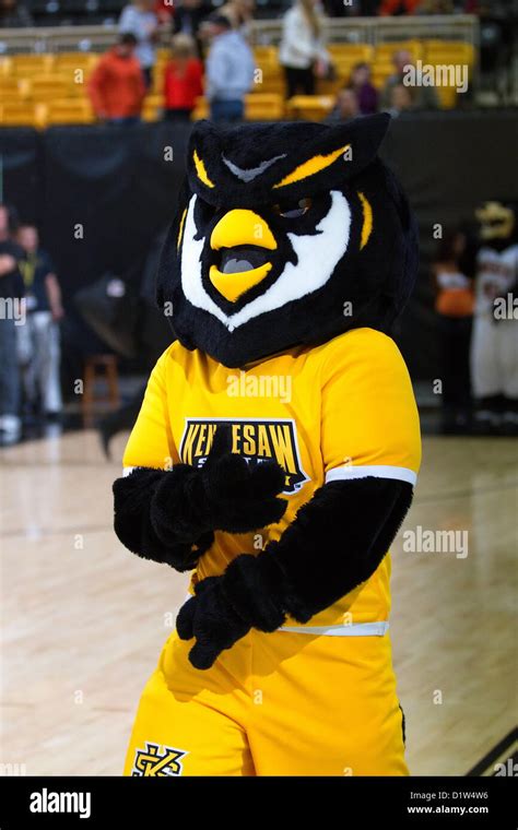 KSU mascot "Scrappy the Owl" during Kennesaw State's 83-75 win over ...