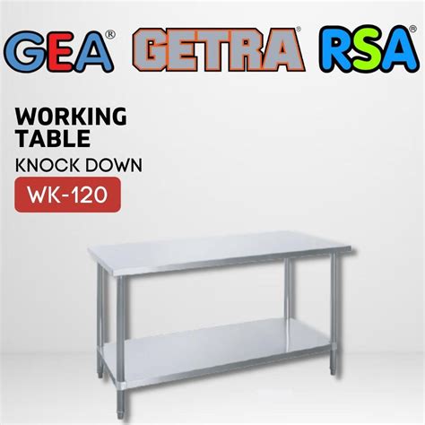 Jual Getra Wk Working Table Meja Stainless Steel Knockdown Wk