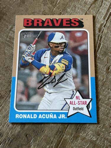 Ronald Acuna Topps Heritage Color Variation Ebay