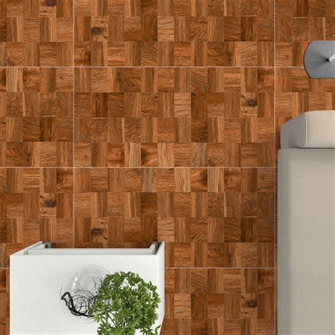 Johnson Tiles Block Wood Brown Floor And Wall Tile With Matt Finish