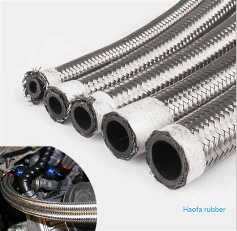 Universal Ss Braided Hose An Line Nbr Cpe Rubber Hydraulic Assembly