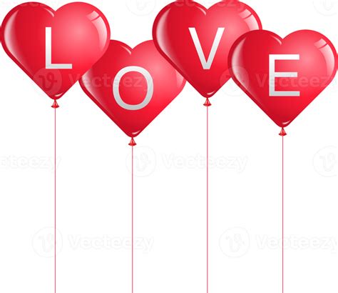 Ballon Coeur Illustration D Amour Png