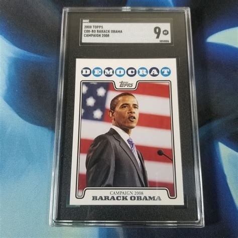 2008 Topps Barack Obama Campaign Rookie C08 BO SGC 9 Mint EBay