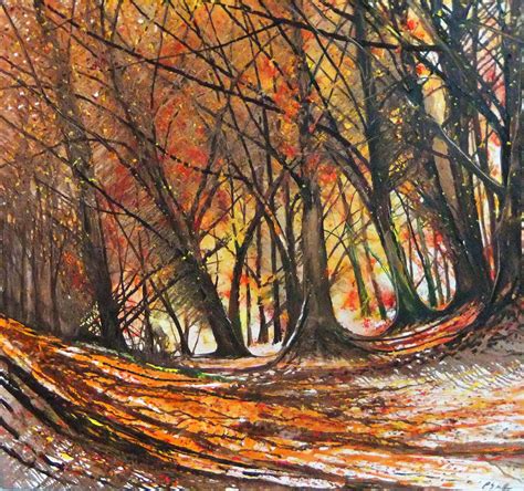 Autumn Woodland Walk Peter Hill Fine Art