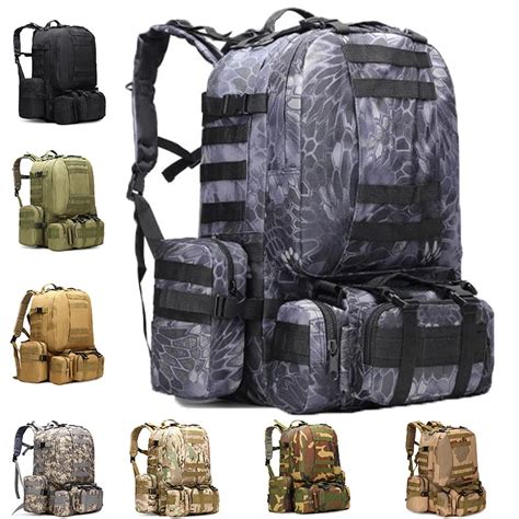 Mochila táctica deportiva Molle para hombre 4 en 1 militar morral