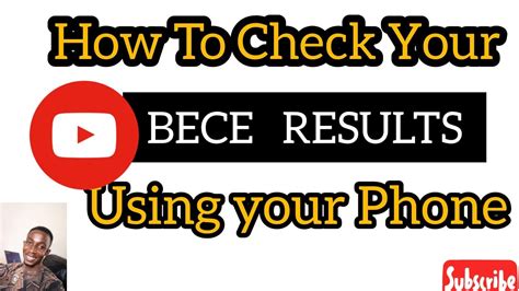 How To Check Your Bece Results Using Your Phone Youtube