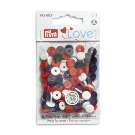 Prym Love Druckknopf Color Snaps Mini Ann Hoptik Mm Wei Rot Marine