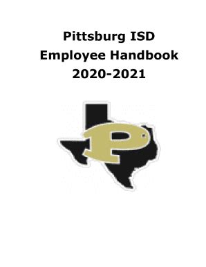 Fillable Online Pittsburg Isd Employee Handbook Receipt Fax Email