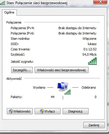 Połączenie z WiFi brak internetu elektroda pl