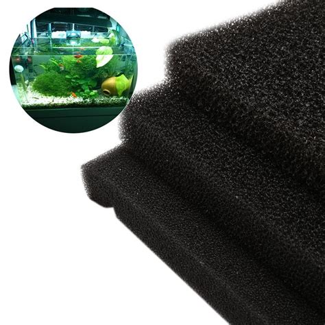 50cmx50cmx2cm Universal Black Filtration Foam Aquarium Fish Tank