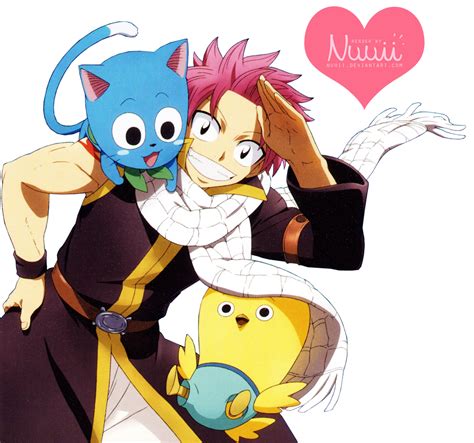 Render 68 Natsu Happy And Momon Fairy Tail By Nuuii On Deviantart