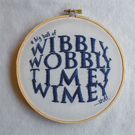 Wibbly Wobbly Timey Wimey Stuff Doctor Who Embroidery Pop Culture