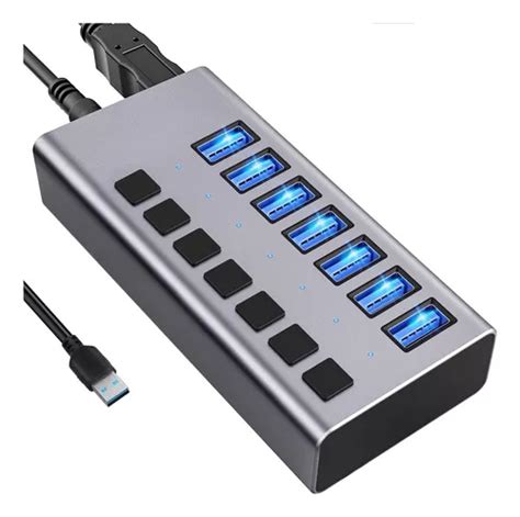 11 Concentrador Usb Alimentado 7 Puertos Usb 30 Divisor Meses Sin