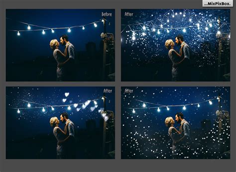 100 Silver Lights Photo Overlays on Yellow Images Creative Store