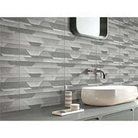 Glossy Ceramic Kajaria Matrix Gris Bathroom Tile Size 4x4 Feet