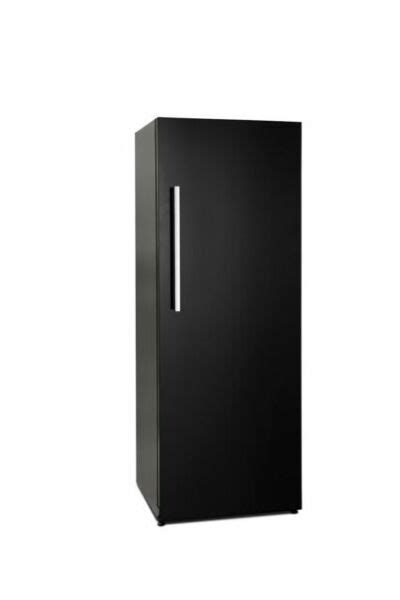 Montpellier Mlm308bg Tall Fridge In Black Mirror Glass Freestanding