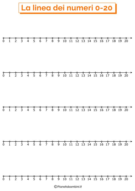 Linea Dei Numeri Da Stampare Fino A E Pianetabambini It