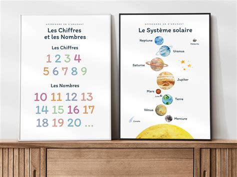 Affiche Apprendre Les Chiffres Et Les Nombres Cartes D Apprentissage