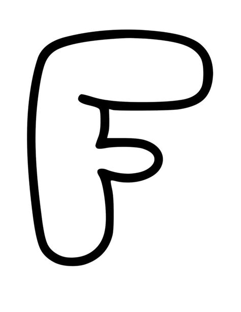 The Letter F In Black And White