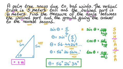 Lesson Right Triangle Trigonometry Solving For An Angle Nagwa