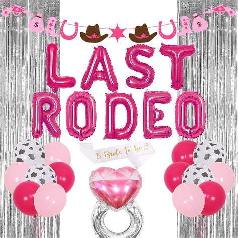 Sursurprise Last Rodeo Hen Party Decorations Western Cowgirl Garland