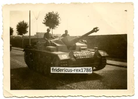 C Foto Sturmgesch Tz Abt Chef Stug Wappen Kennung Der Panzer Div