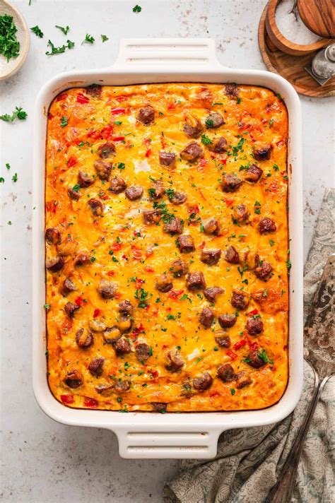 Sausage And Egg Breakfast Casserole Foxes Love Lemons