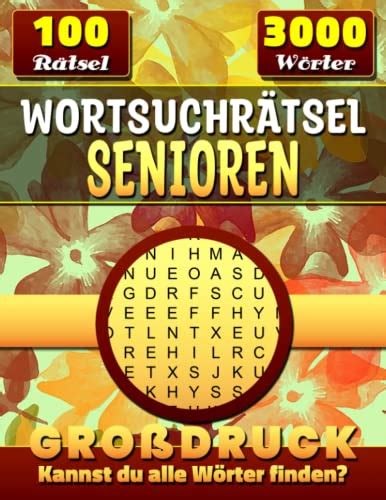 Wortsuchr Tsel Gro Druck Senioren Wortsuchr Tsel F R Senioren