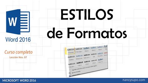 07 ESTILOS DE FORMATOS YouTube