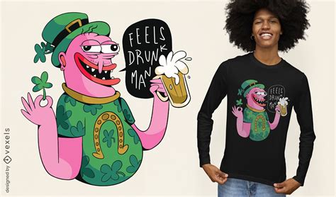 Drunk St Patricks T Shirt Design Vector Download