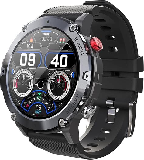 Smart Watch For Men Ip Waterproof Bluetooth Dial Outdoor Tactical