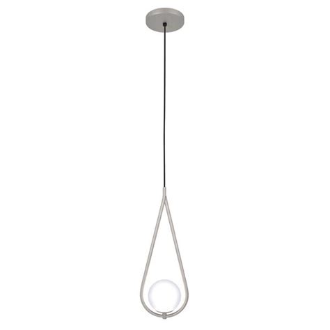 Luminária Teto Pendente Gota Globo Vidro Cozinha Mesa Prata Leroy Merlin