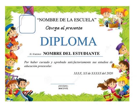 Diplomas Para Preescolar En Power Point Para Editar Plantillas A10