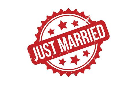 Just Married Rubber Grunge Stamp Seal Vector Vector Art At