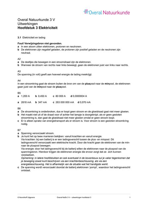 Natuurkunde Vwo 3 Hoofdstuk 3 Antwoorden Overal Natuurkunde 3 V