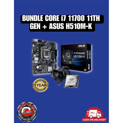 Bundle Intel Core I7 11700asus Prime H510m K 11th Gen Shopee Philippines