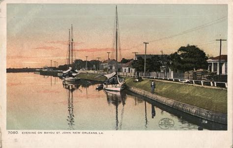 Evening on Bayou St. John New Orleans, LA Postcard