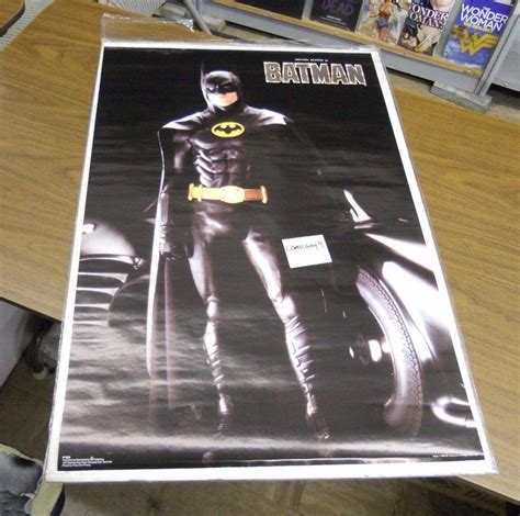 VINTAGE BATMAN POSTER 1989 MICHAEL KEATON 23 x 34 inches AUTHENTIC ...