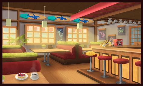 ArtStation - Cafe interior concept art