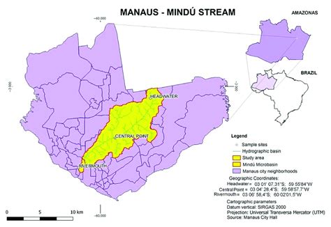 Figure A1. Map of Manaus city (Amazonas, Brazil) showing the research ...