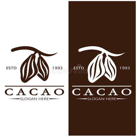 Cocoa Logococoa Beancocoa Treecocoa Branches And Leaveschocolate