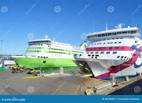 Passenger Ferry In The Port Of Tallinn Editorial Photography Image